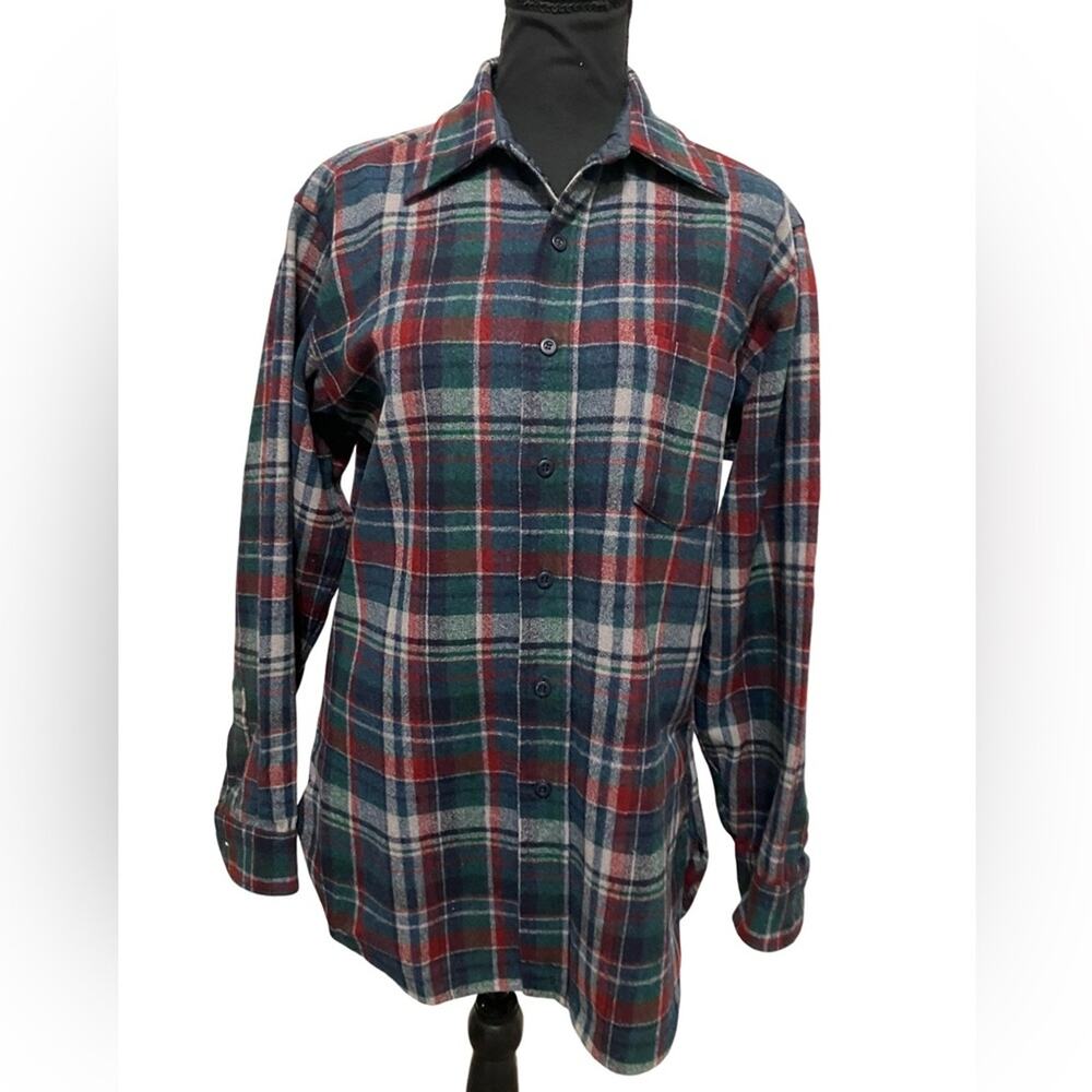 Pendleton  Red and Green Plaid Casual Shirt M